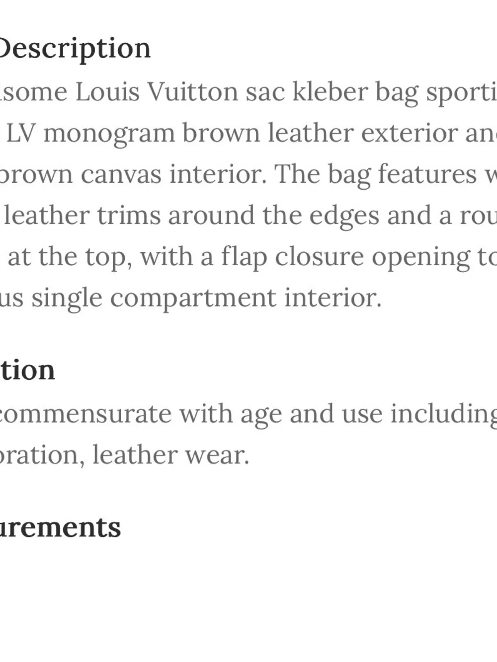 Louis Vuitton Monogram OLD Canvas Brown Briefcase with Leather Trim